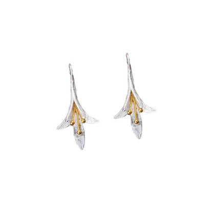 Fashion Silver Flower Design Women Earrings