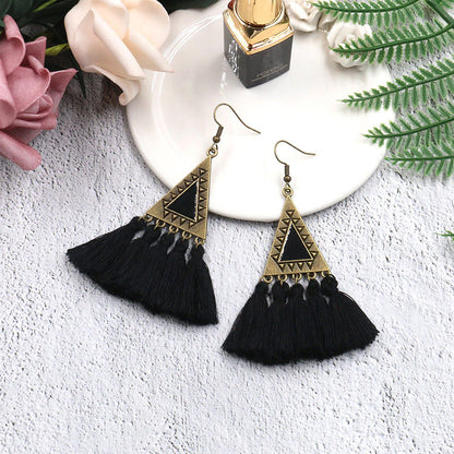 Ethnic Fashion Tassels Drop Earrings for Women
