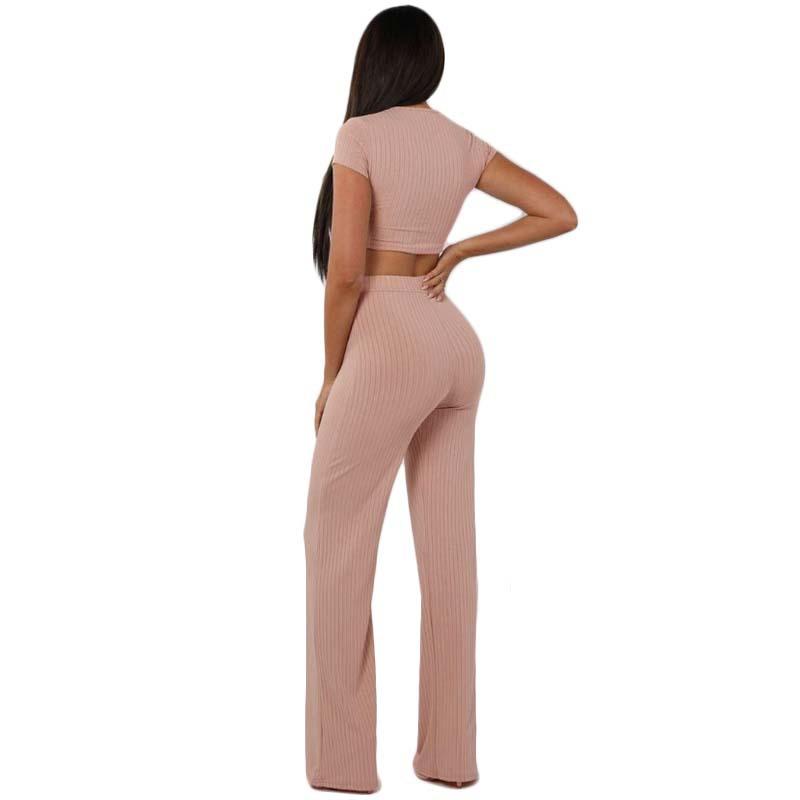 Leisure Elastic Two Pieces Women Outfits-STYLEGOING