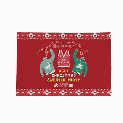 Christmas Linen Traycloth 4pcs/Set