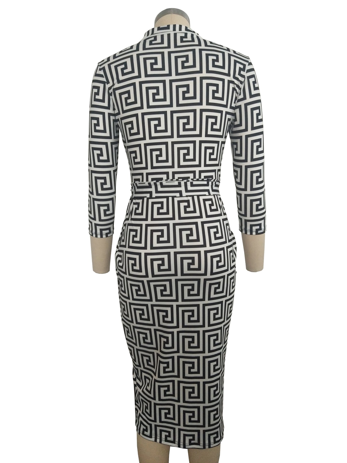 Sexy Zipper V Neck Tight Dresses