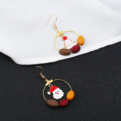 Christmas Santa Claus Bell Design Women Earrings