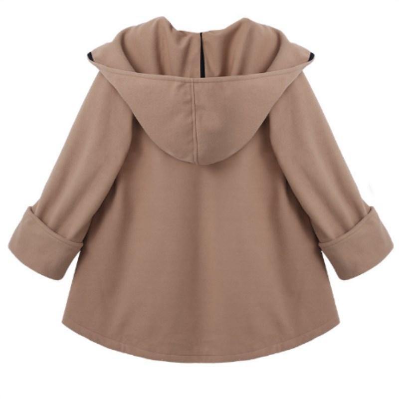 Women Casaul Long Sleeves Fall/winter Overcoat with Hat-STYLEGOING
