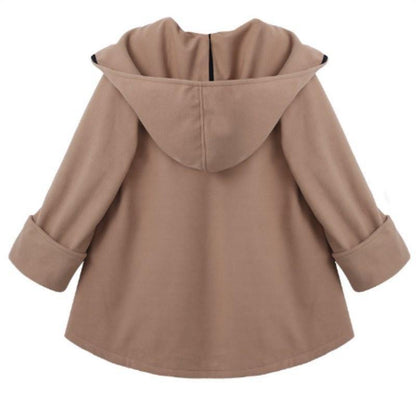 Women Casaul Long Sleeves Fall/winter Overcoat with Hat-STYLEGOING