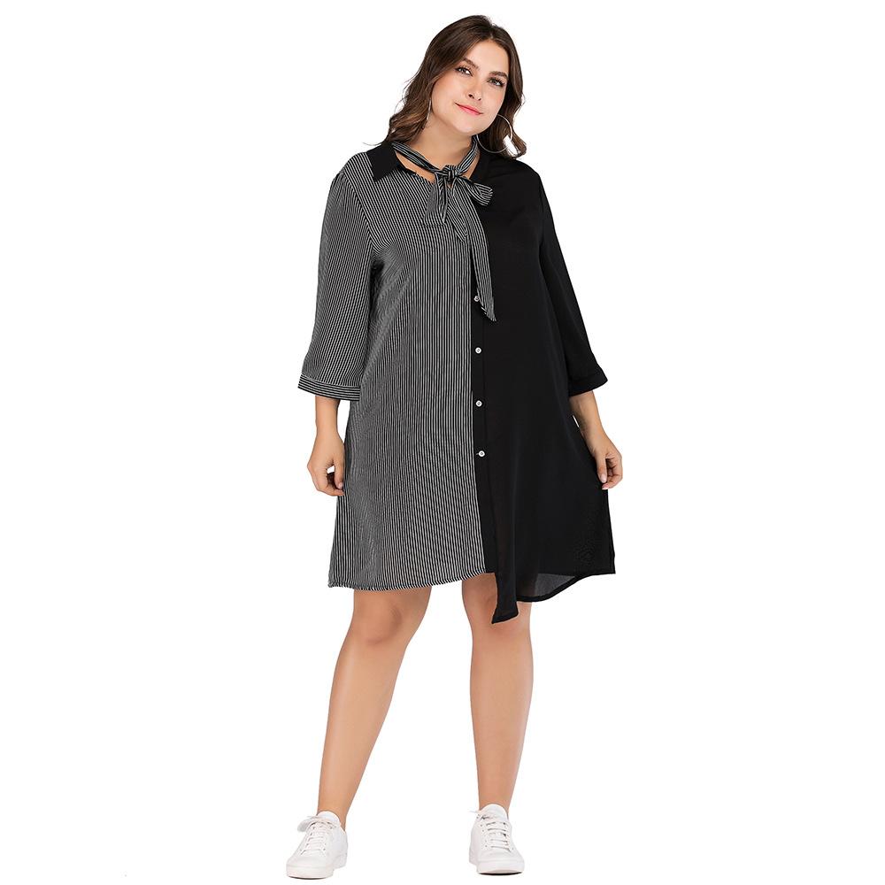 Women Irregular Plus Sizes Fall Short Dresses-STYLEGOING