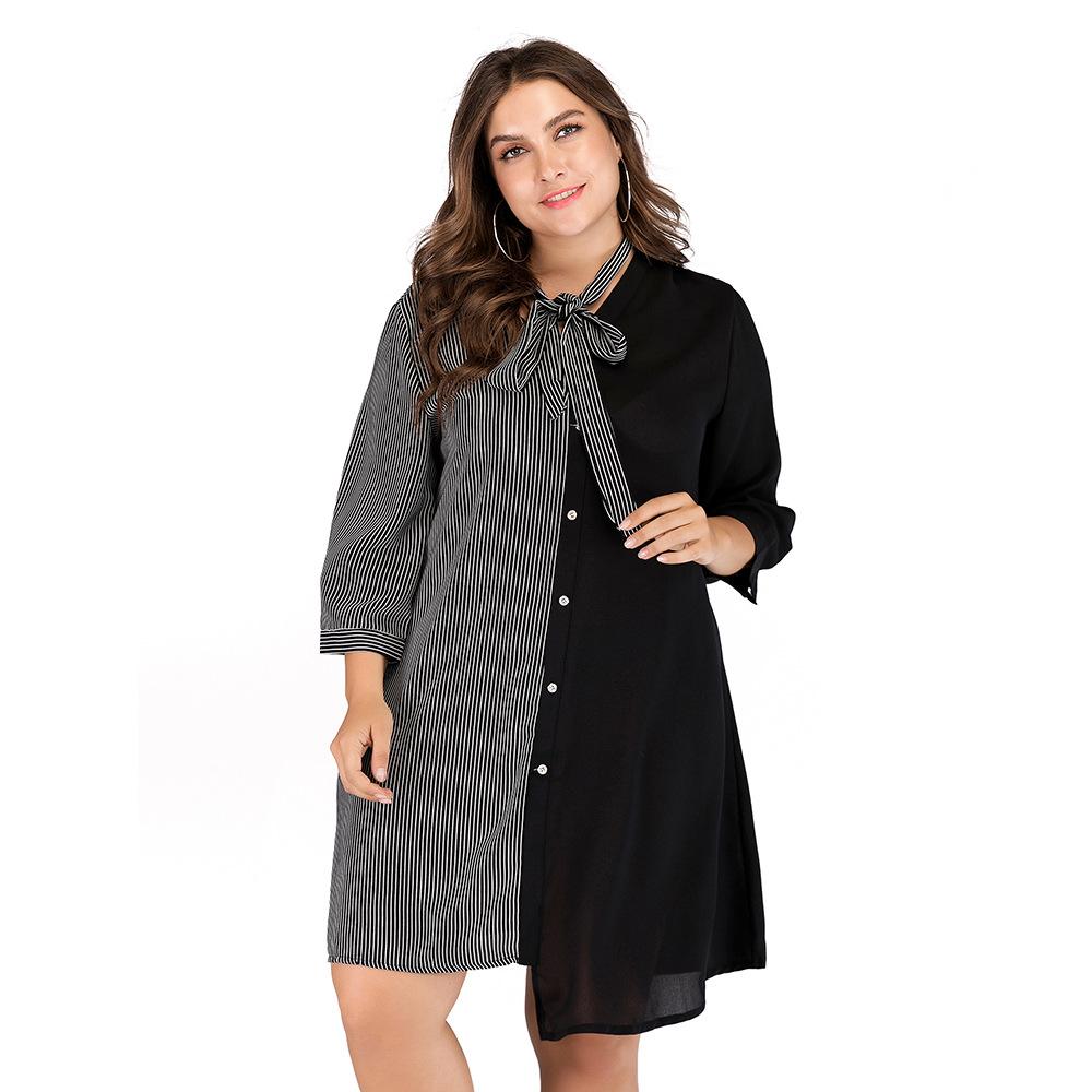 Women Irregular Plus Sizes Fall Short Dresses-STYLEGOING