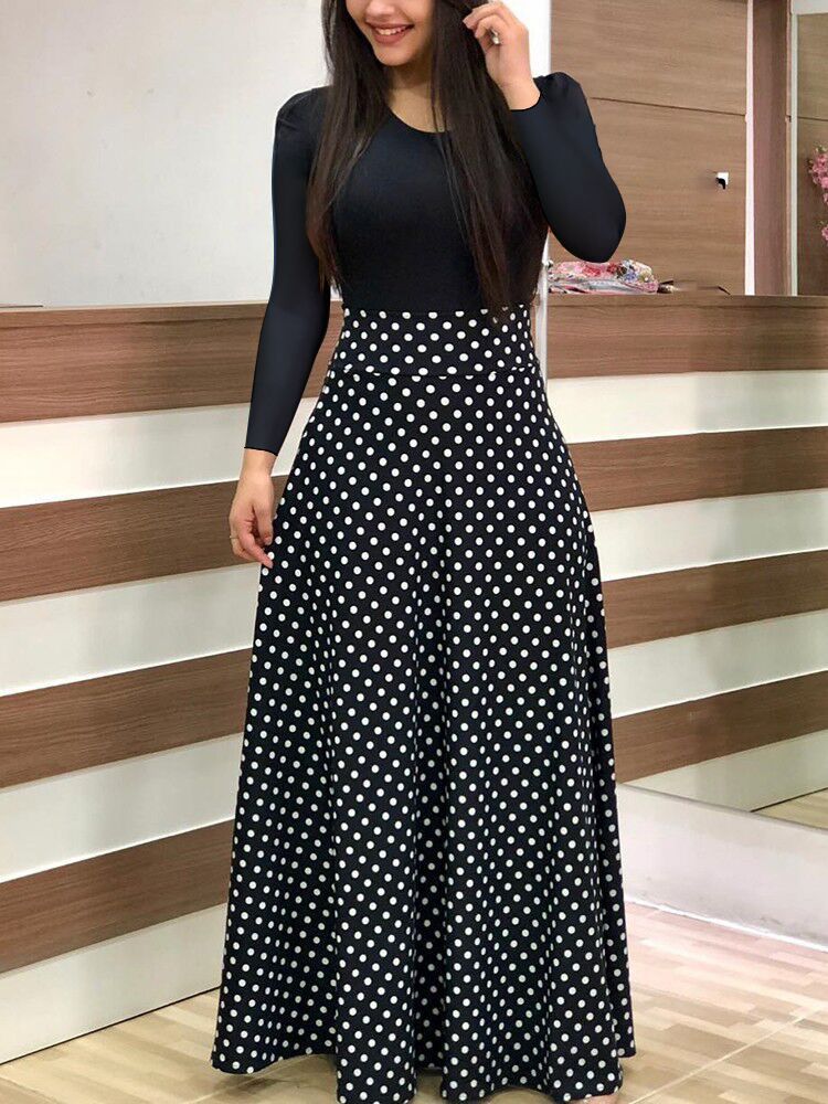 Elegant Plus Sizes Floral Print Plus Sizes Long Dresses
