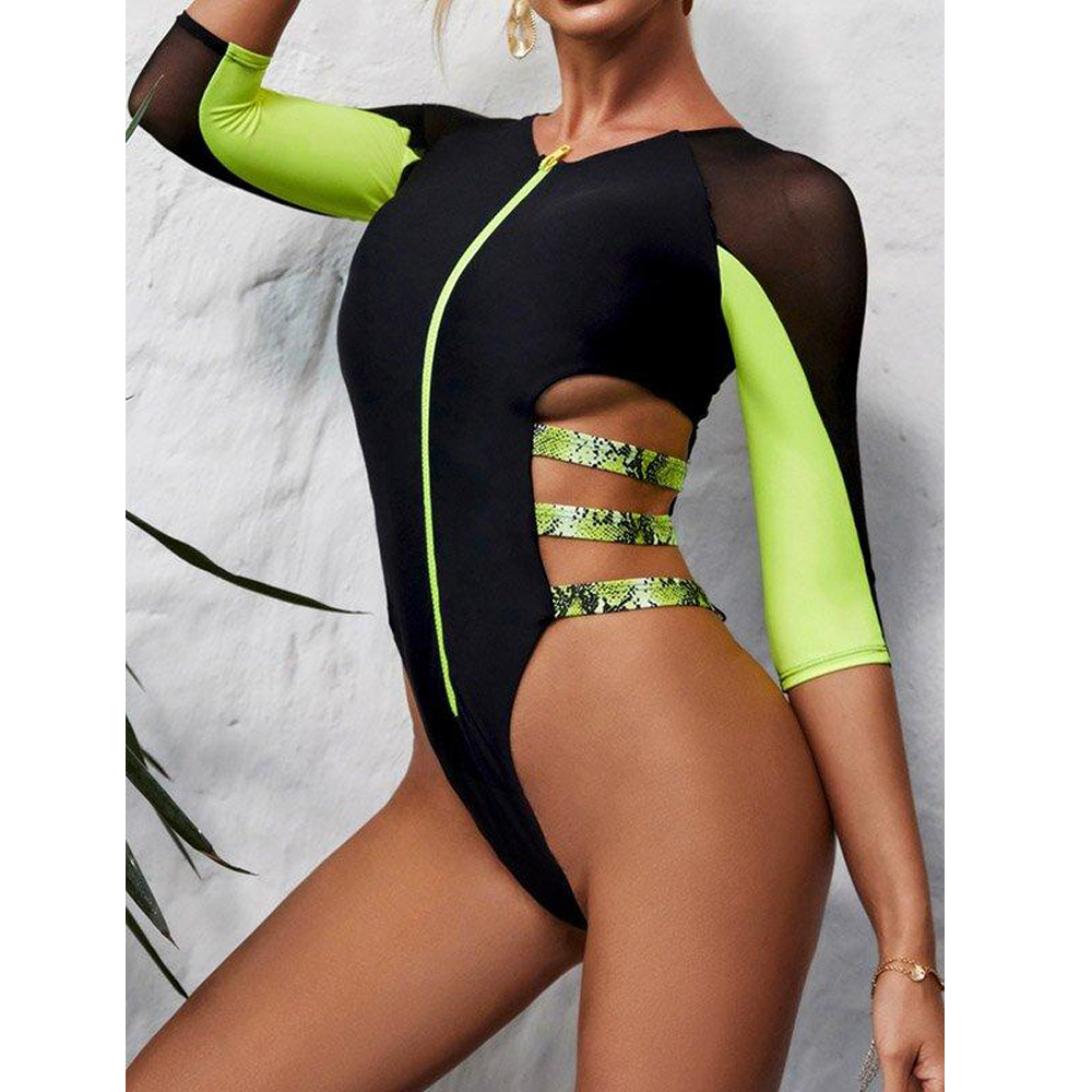 Long Sleeve One-Piece Wetsuit/Swimwear-STYLEGOING