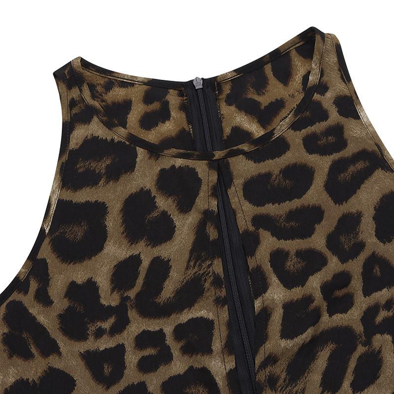 Sexy Leopard Plus Size Women Casual Rompers-STYLEGOING
