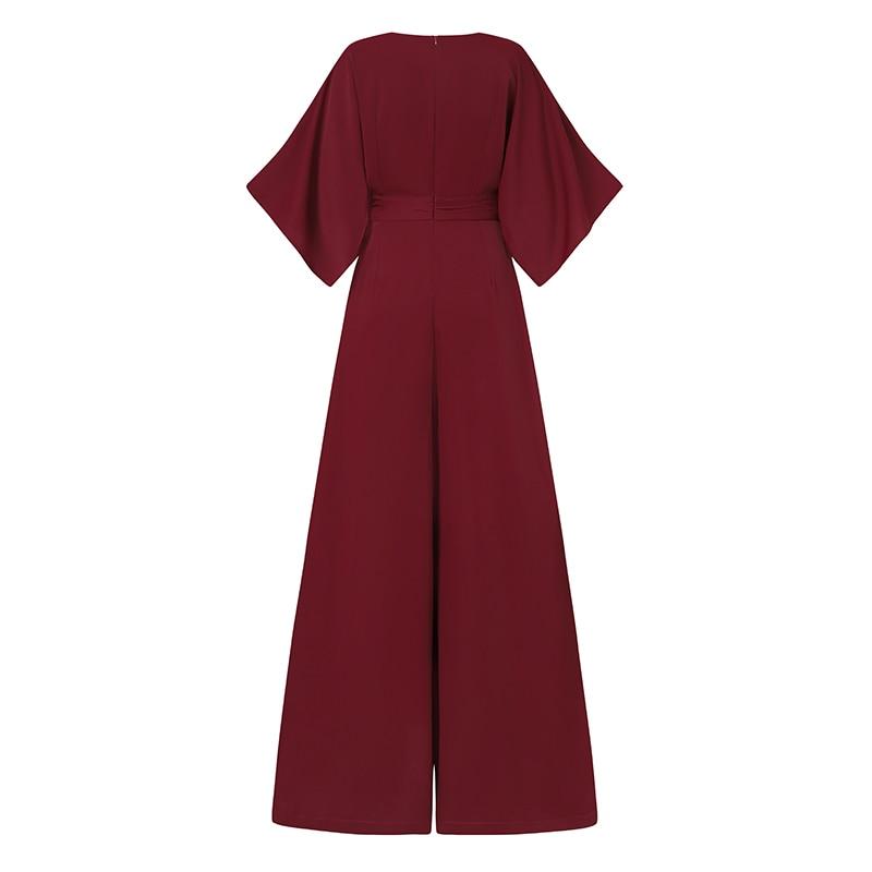 Elegant V Neck Office Lady Plus Size Women Rompers-STYLEGOING