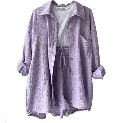 Casual Drawstring Plus Sizes Three Pieces Women Suits