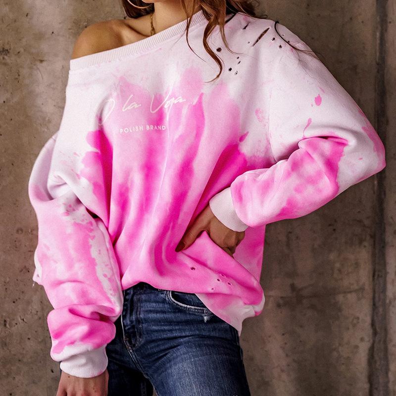 New Dyed Round Neck Women Hoodies-STYLEGOING