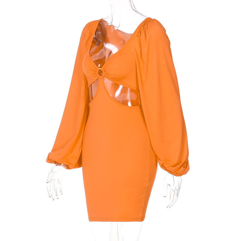 Sexy Lantern Sleeves Summer Short Dresses