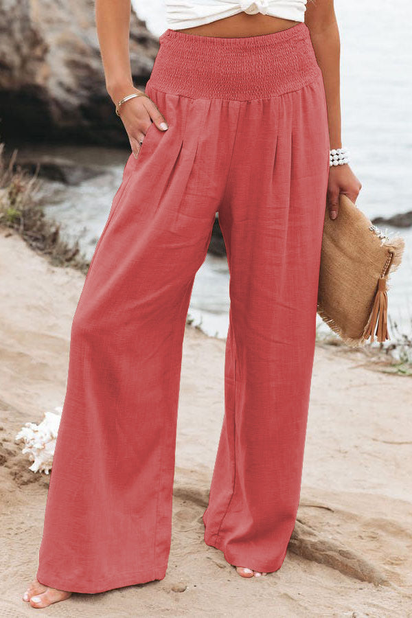 Casual Linen Summer Wide Legs Pants for Women