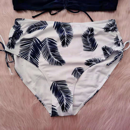 Women High Waist Off The Shoulder Plus Sizes Swimsuits