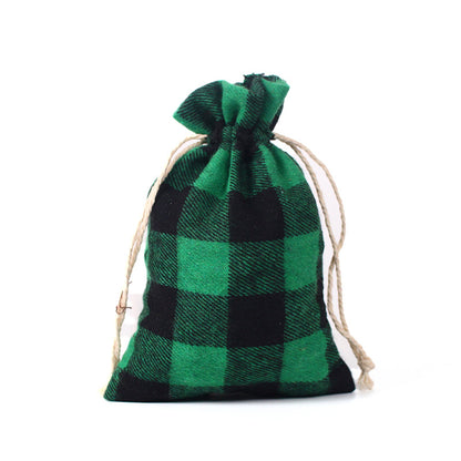 Red&Green Cotton Christmas Gift Bags 50pcs/Set