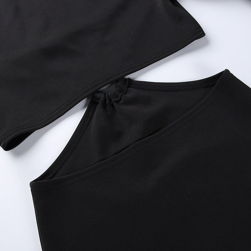 Sexy Long Sleeves Waist Baring Party Dresses