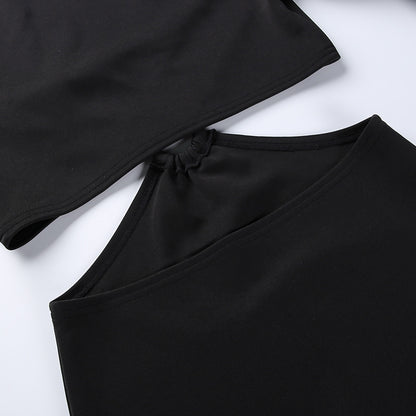 Sexy Long Sleeves Waist Baring Party Dresses