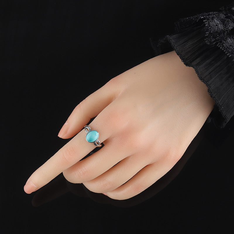 Antique Hollow Out Sterling Silver Rings for Women