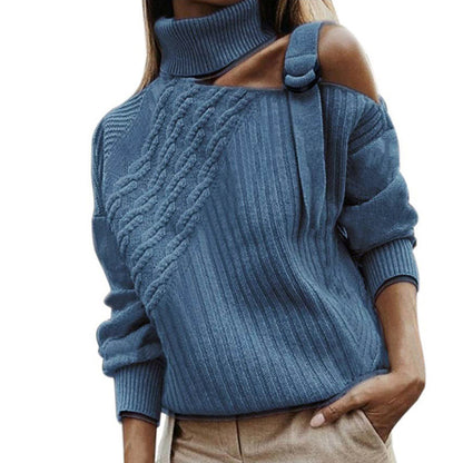 Casual Turtleneck Knitted Women Sweaters