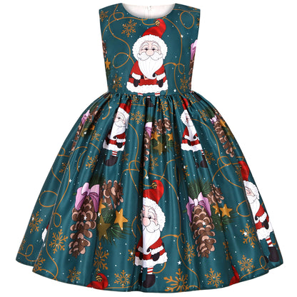 Merry Christmas Butterfly Kids Party Dresses