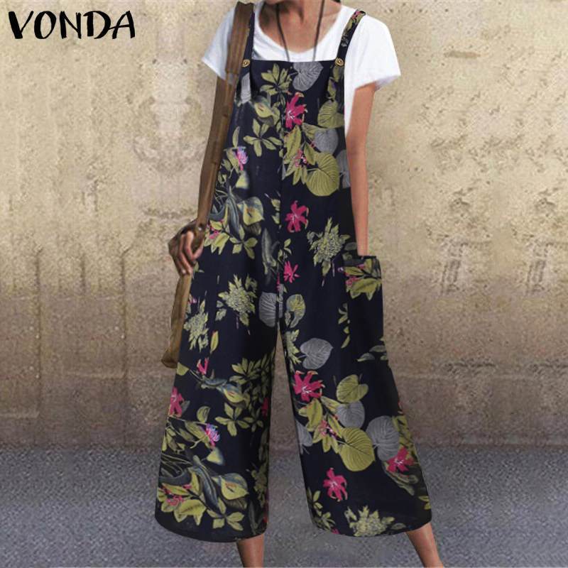 Leisure Summer Linen Plus Sizes Jumpsuits-STYLEGOING