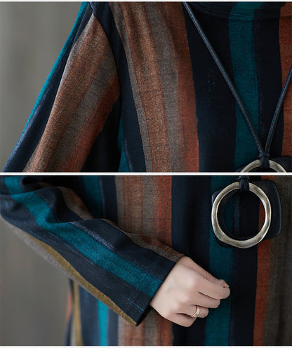 Vintage High Neck Warm Fall Long Dresses