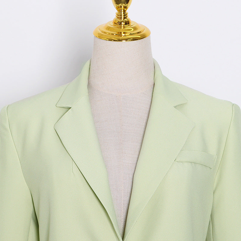 Designed Sexy Back Chains Blazer Coats for Women