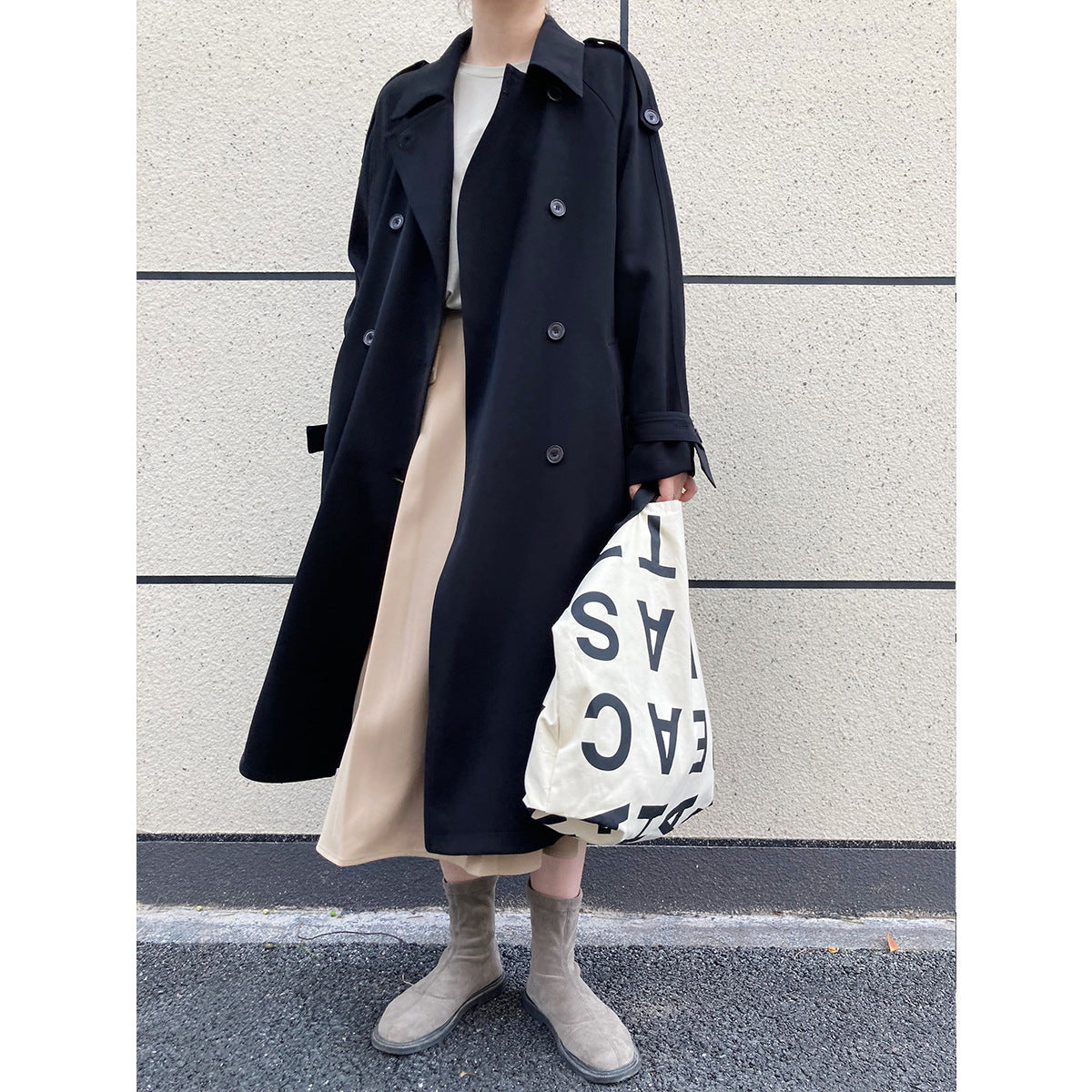 Fashion Fall Wind Break Long Overcoats for Women