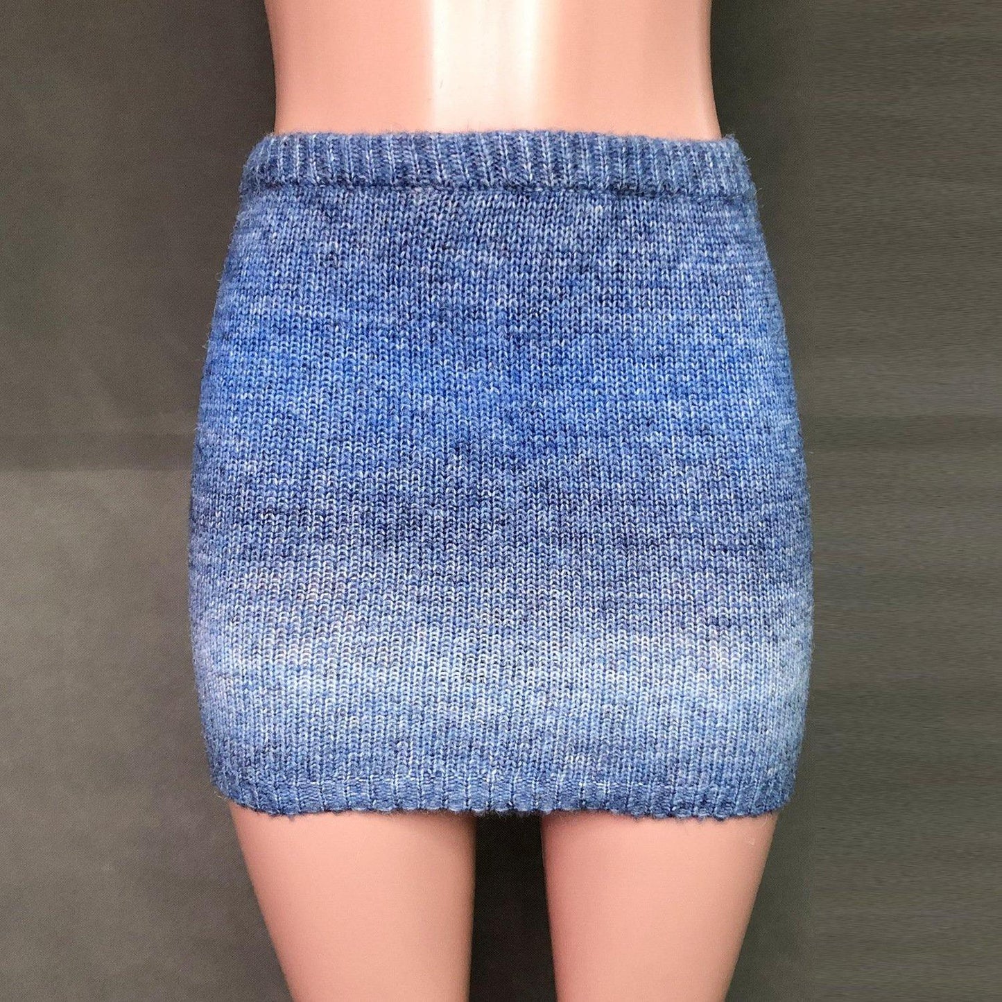 New Women Sheath Rainbow Knitting Skirt-STYLEGOING