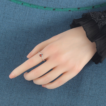 Vintage V Shaped Sterking Silver Turquoise Women Rings