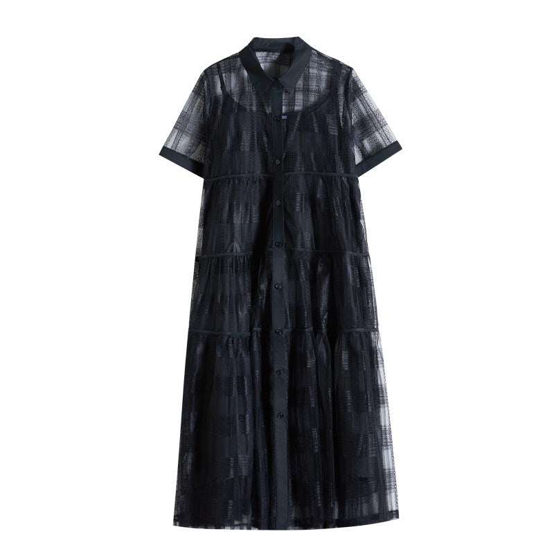 Summer Fairy Organza Plus Sizes 2pcs Shirts Dresses