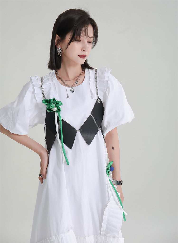 Lovely Women Irregular White Midi Dresses