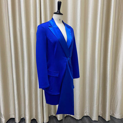 Elegant Women Two Pieces Blazer and Skirts for Women