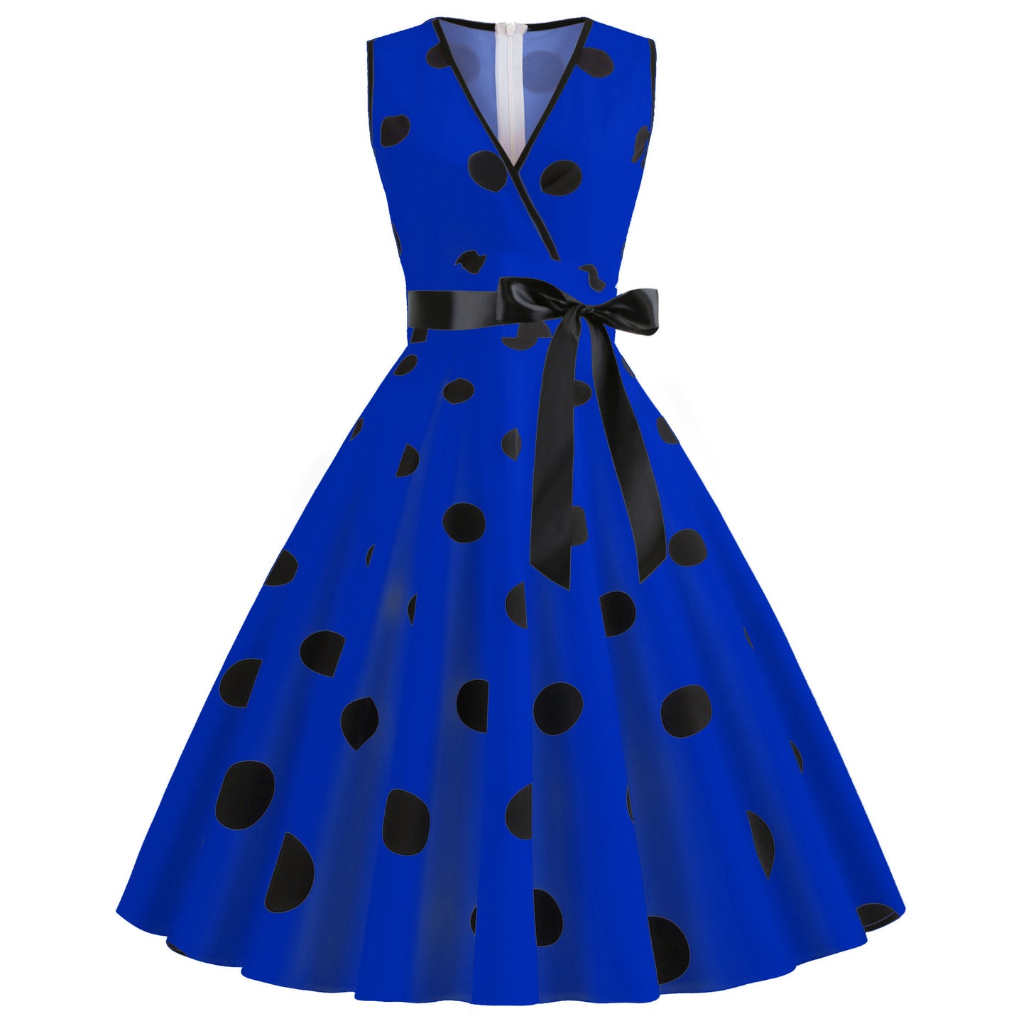 Summer Sleeveless Polka Dot Dresses