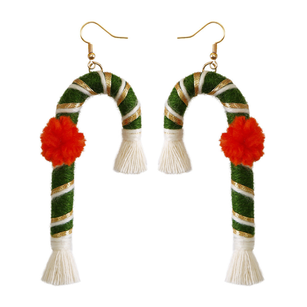 Christmas Design Boho Woven Tassel Earrings