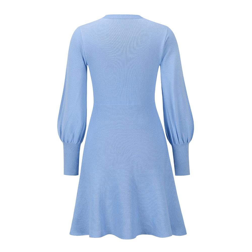 Women Plus Sizes Knitting Winter Dresses-STYLEGOING