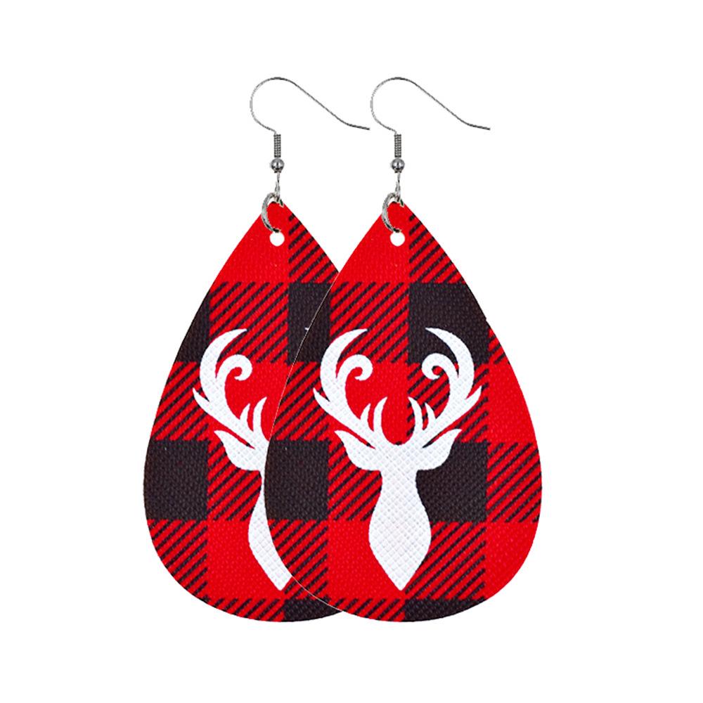 Christmas Style Water-drop Snowflake Earring 2 Sets