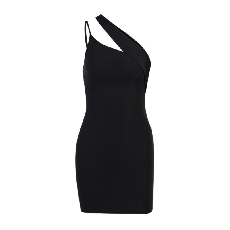 Sexy Black One Shoulder Short Dresses for Women