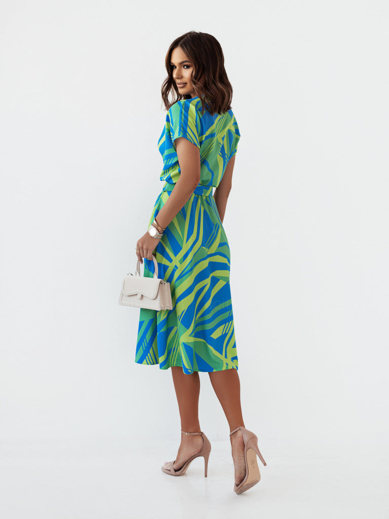 Sexy V Neck Short Sleeves Dresses