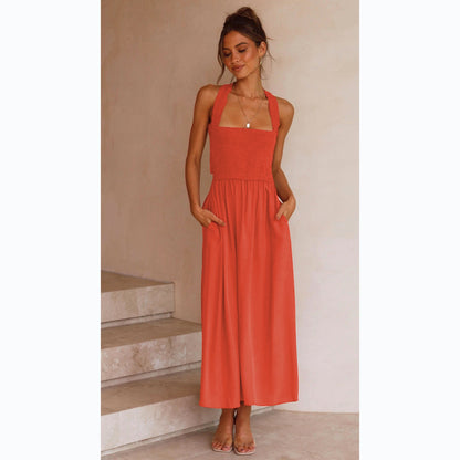 Sexy Backless Off The Shoulder Summer Linen Dresses