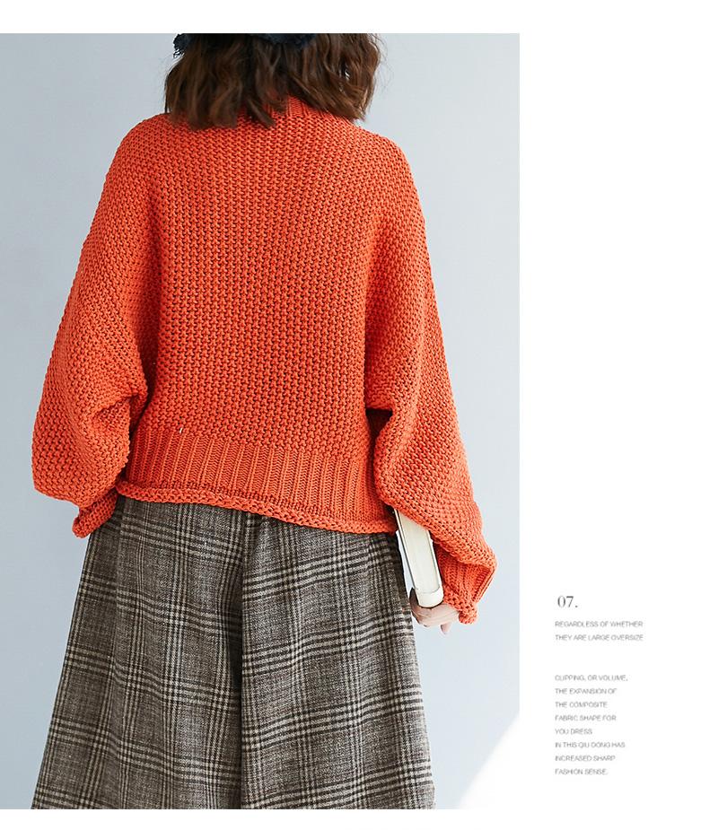Women High Neck Knitting Sweaters-STYLEGOING