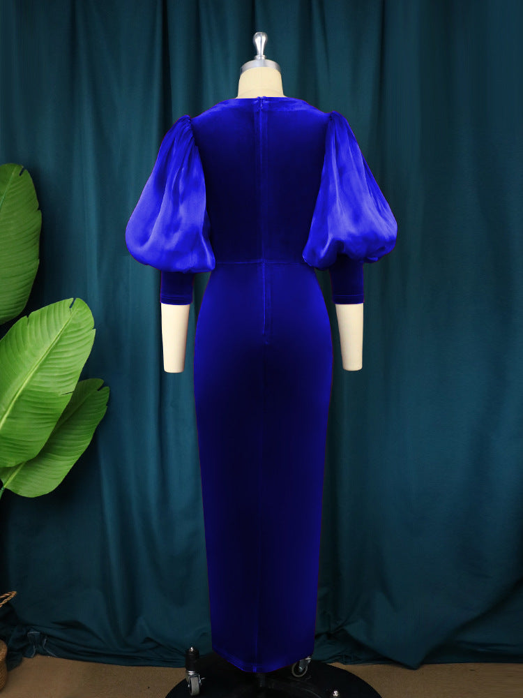 Vintage Split Front Lady Party Dresses