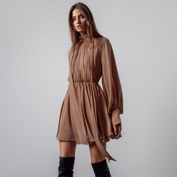 Elegant Bowknot Chiffon A Line Mini Dresses