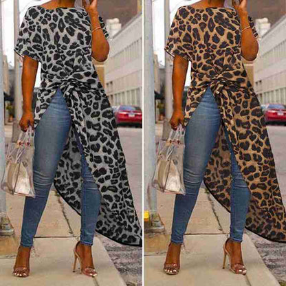Sexy Summer Short Sleeves Tunic Blouses-STYLEGOING