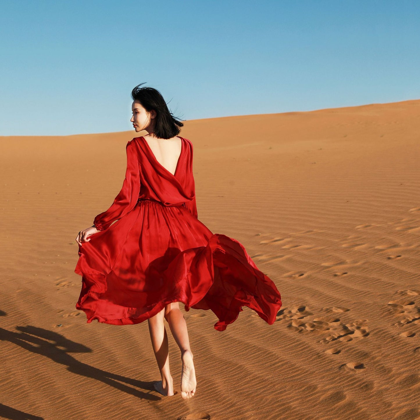 Wine Red Summer Long Beach Holiday Dresses