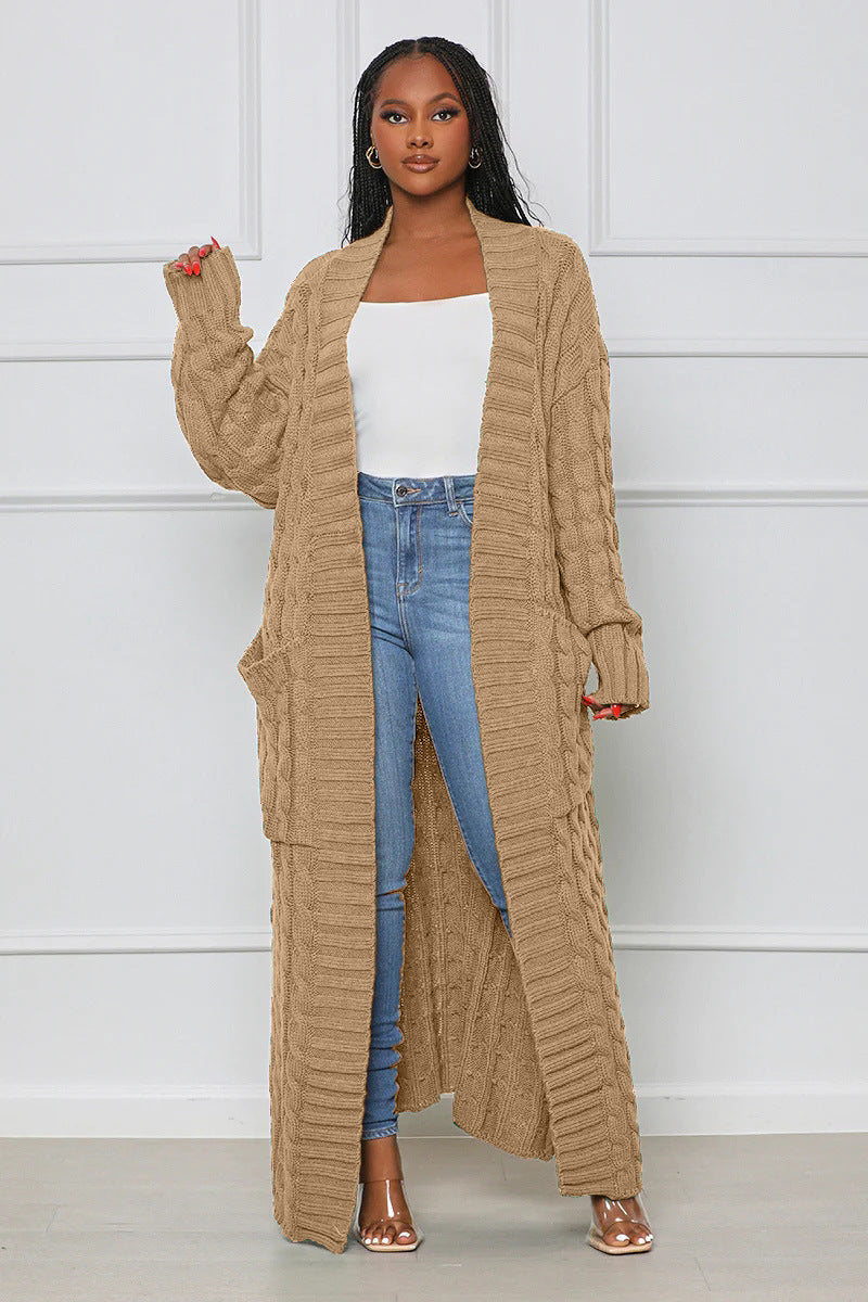Casual Long Knitted Cardigan Overcoats for Women