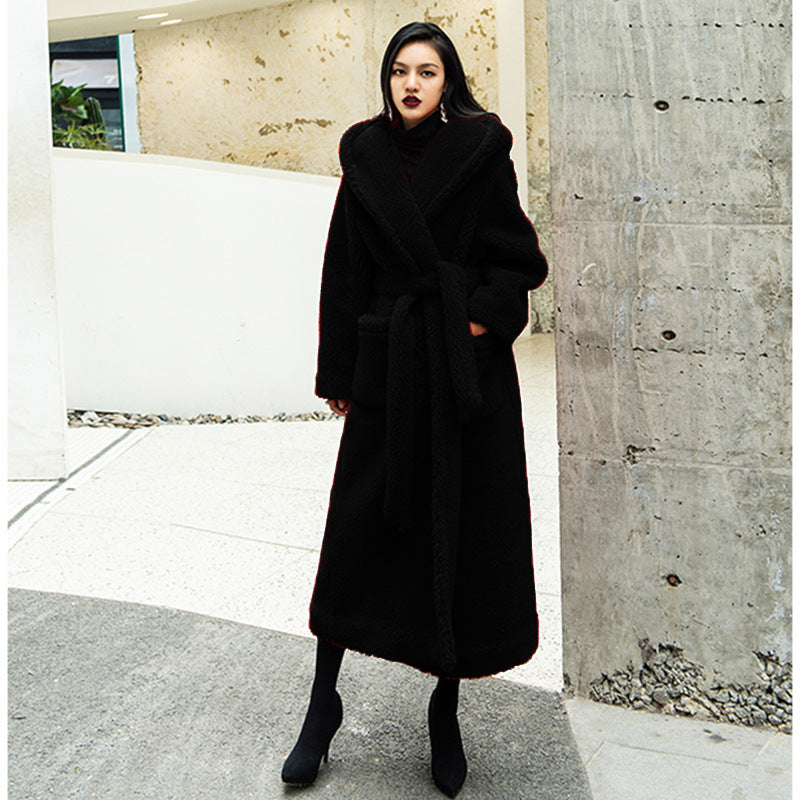 Luxury Women Fashion Long Fur Overcoat for Winter