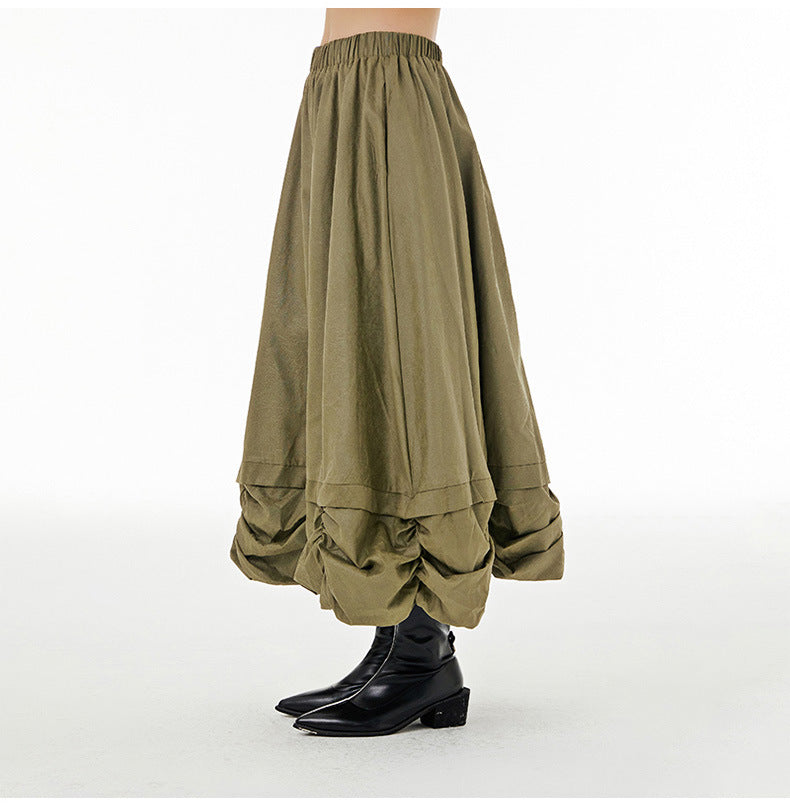 Designed Pleated Plus Sizes Skirts for Women