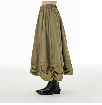 Designed Pleated Plus Sizes Skirts for Women